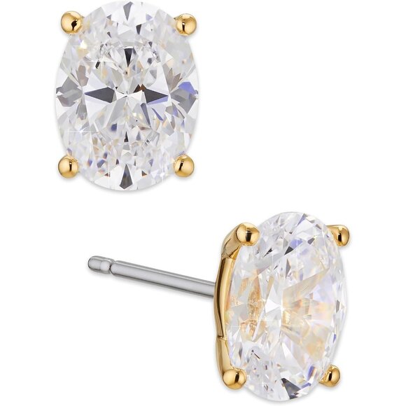 Women Bridesmaid Hypoallergenic Small Stud Cubic Zirconia Earrings - Picture 1 of 6